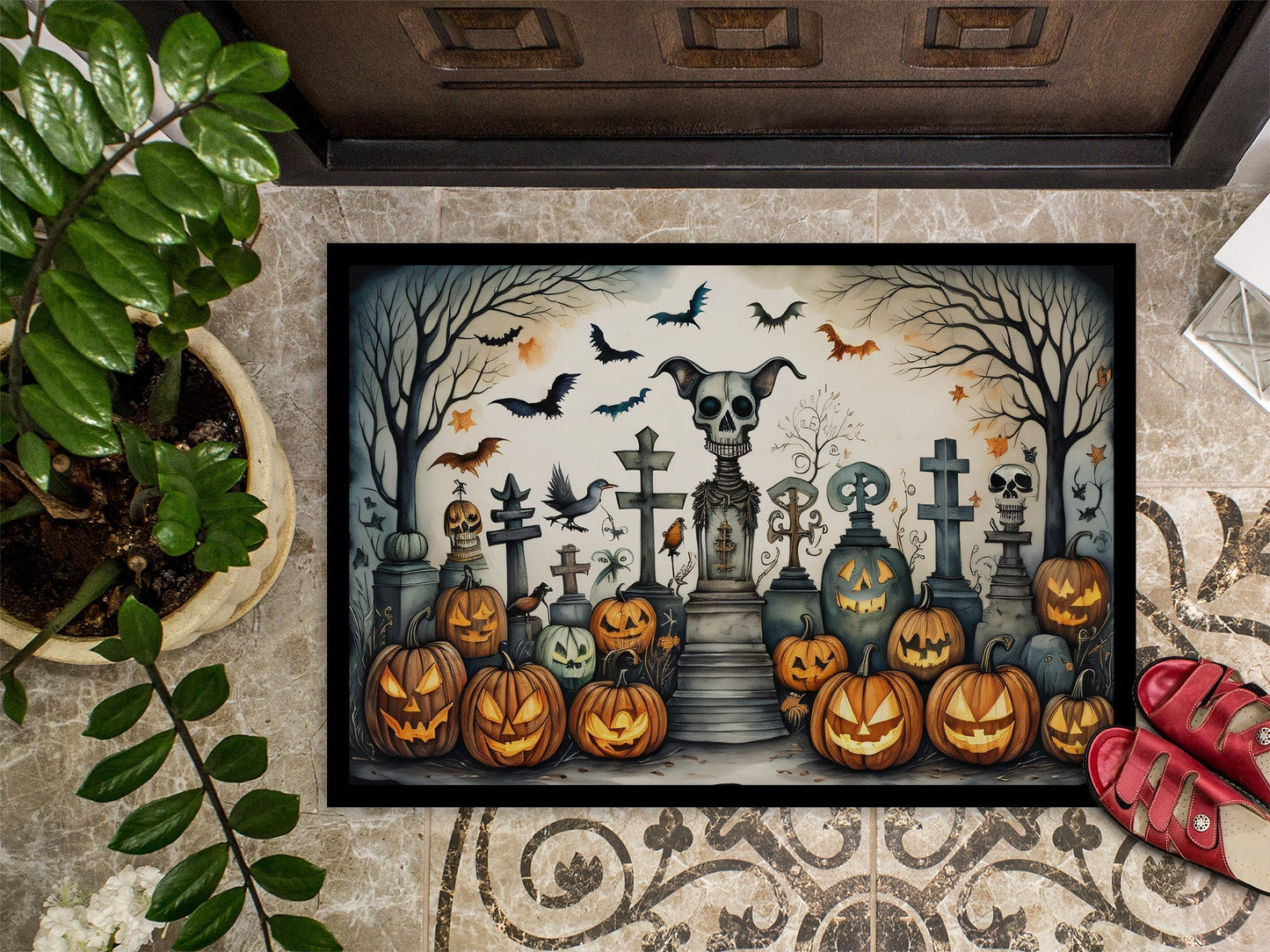 Pet Cemetery Spooky Halloween Doormat - One Color / One Size - Home & Garden - Home Textile - Carpets & Rugs