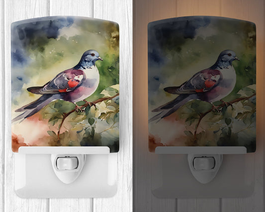 Pigeon Ceramic Night Light - One Color / One Size - Home & Garden - Home Improvement - Lights & Lighting - Night Lights