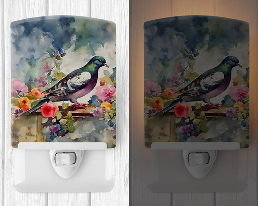 Pigeon Ceramic Night Light - One Color / One Size - Home & Garden - Home Improvement - Lights & Lighting - Night Lights