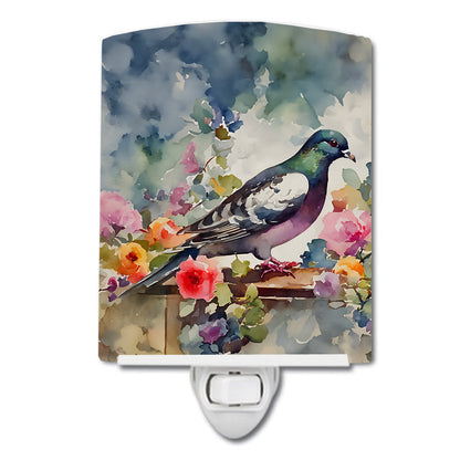 Pigeon Ceramic Night Light - One Color / One Size - Home & Garden - Home Improvement - Lights & Lighting - Night Lights