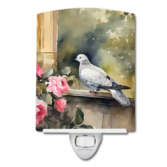 Pigeon Ceramic Night Light - One Color / One Size - Home & Garden - Home Improvement - Lights & Lighting - Night Lights