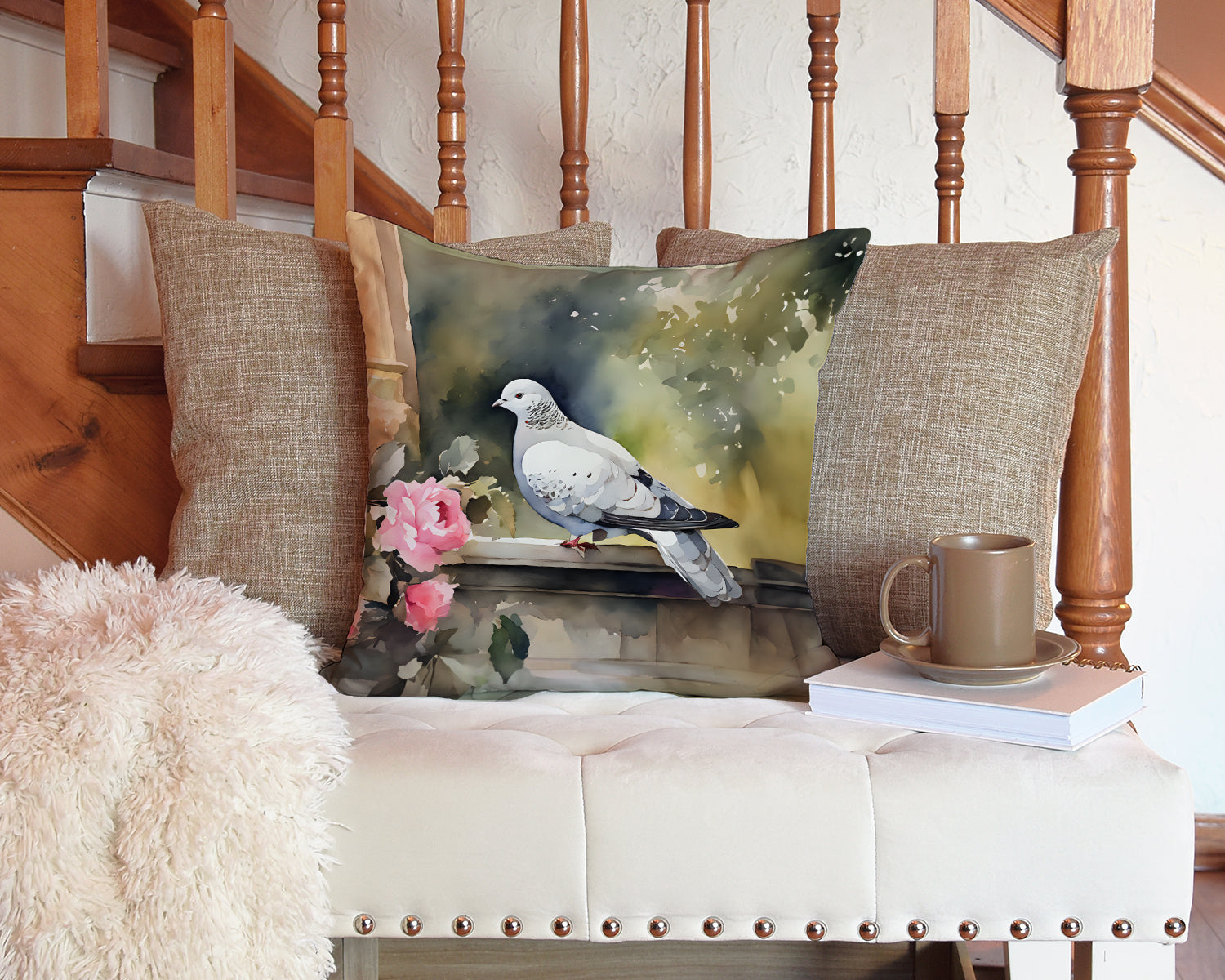 Pigeon Throw Pillow - One Color / One Size - Home & Garden - Home Textile - Pillows