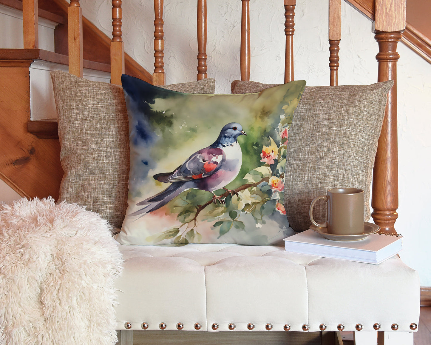 Pigeon Throw Pillow - One Color / One Size - Home & Garden - Home Textile - Pillows