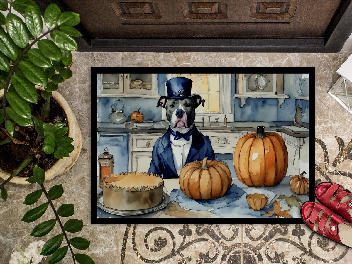 Pit Bull Terrier Fall Kitchen Pumpkins Doormat - One Color / One Size - Home & Garden - Home Textile - Carpets & Rugs