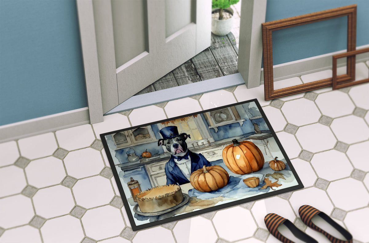 Pit Bull Terrier Fall Kitchen Pumpkins Doormat - One Color / One Size - Home & Garden - Home Textile - Carpets & Rugs