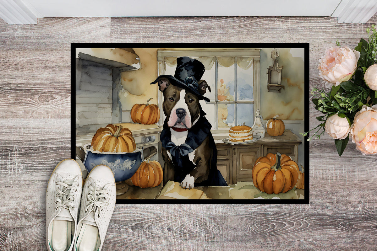 Pit Bull Terrier Fall Kitchen Pumpkins Doormat - One Color / One Size - Home & Garden - Home Textile - Carpets & Rugs