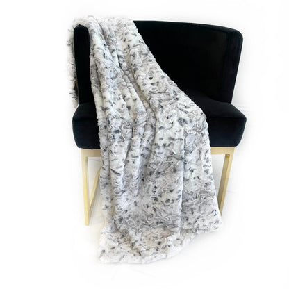 Plutus Alloy Snowy Owl Faux Fur Luxury Throw Blanket - Home & Garden - Home Textile - Bedding