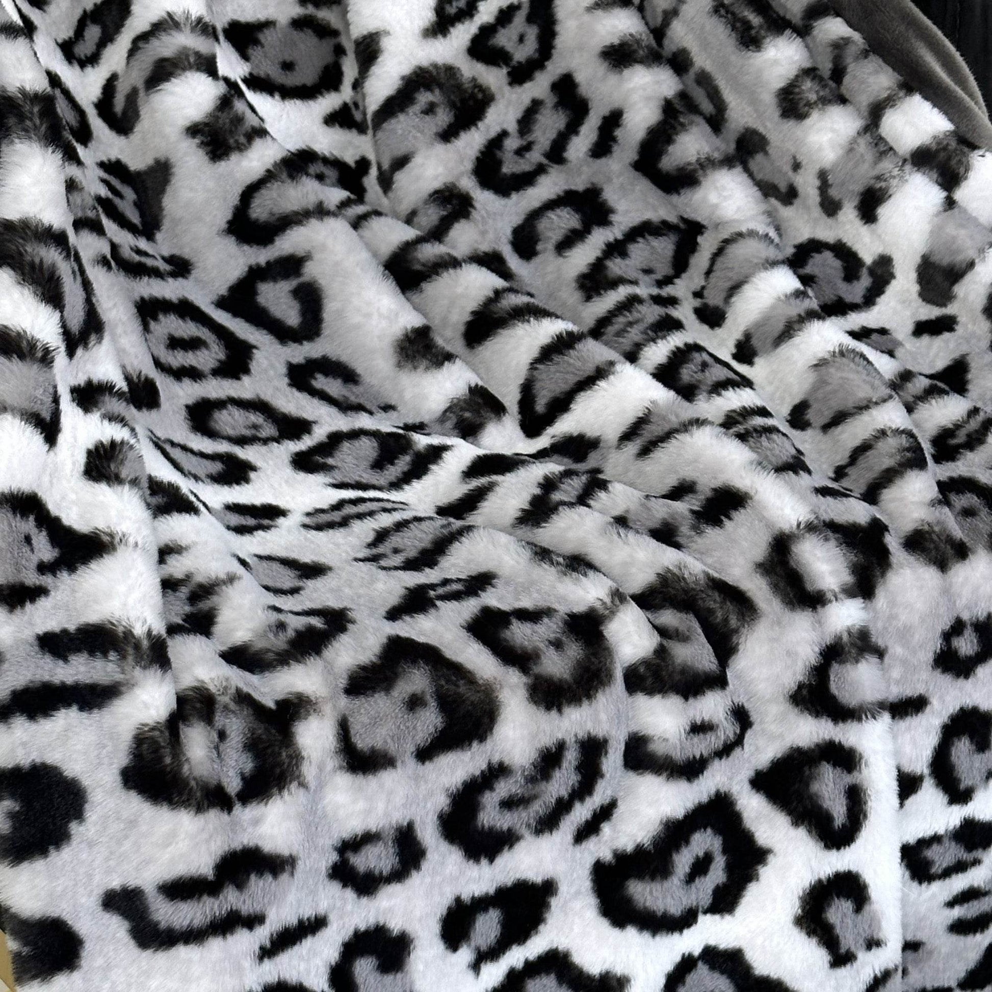 Plutus Gray Silver Jaguar Faux Fur Luxury Throw Blanket - Home & Garden - Home Textile - Bedding