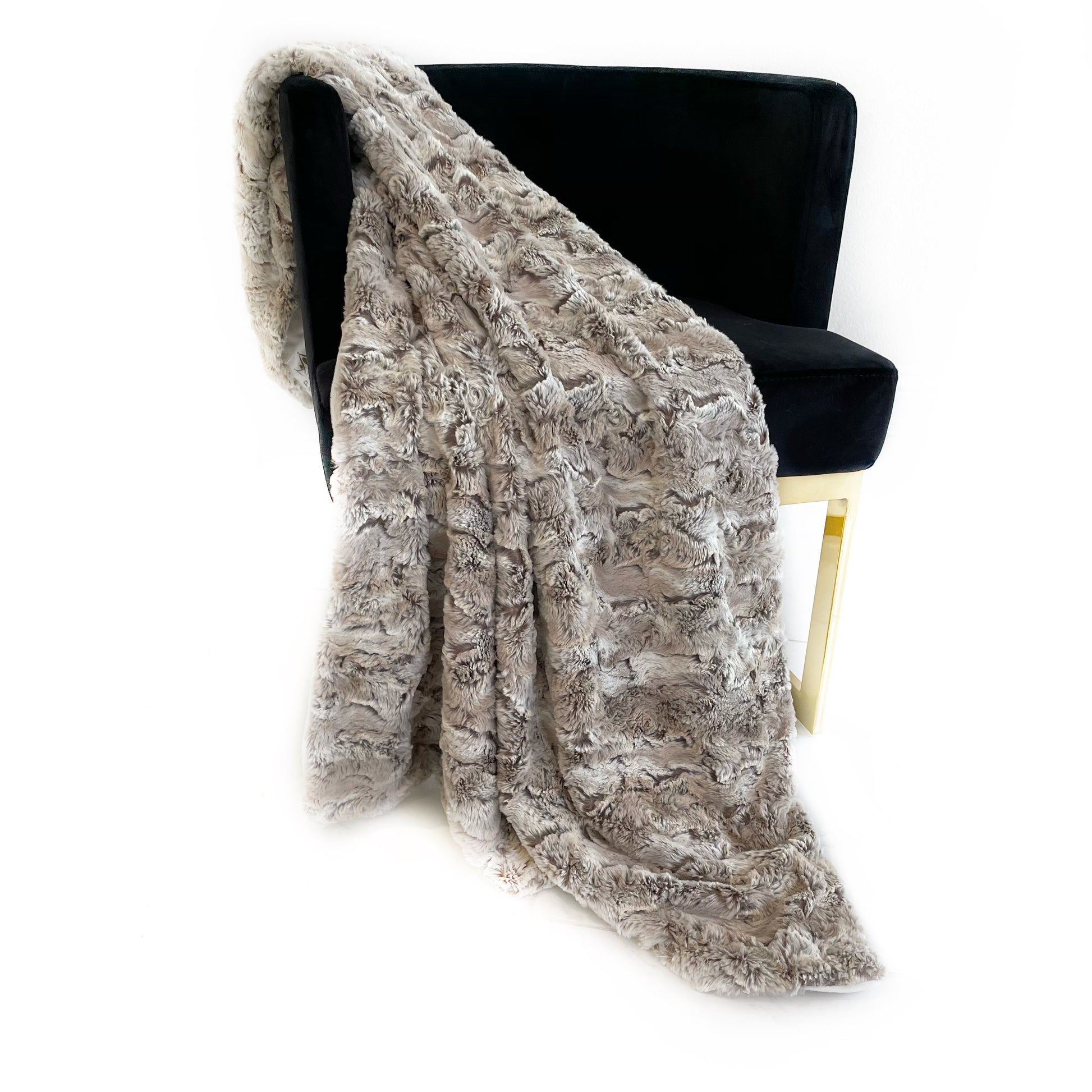 Plutus Light Brown Wild Rabbit Faux Fur Luxury Throw Blanket - Home & Garden - Home Textile - Bedding