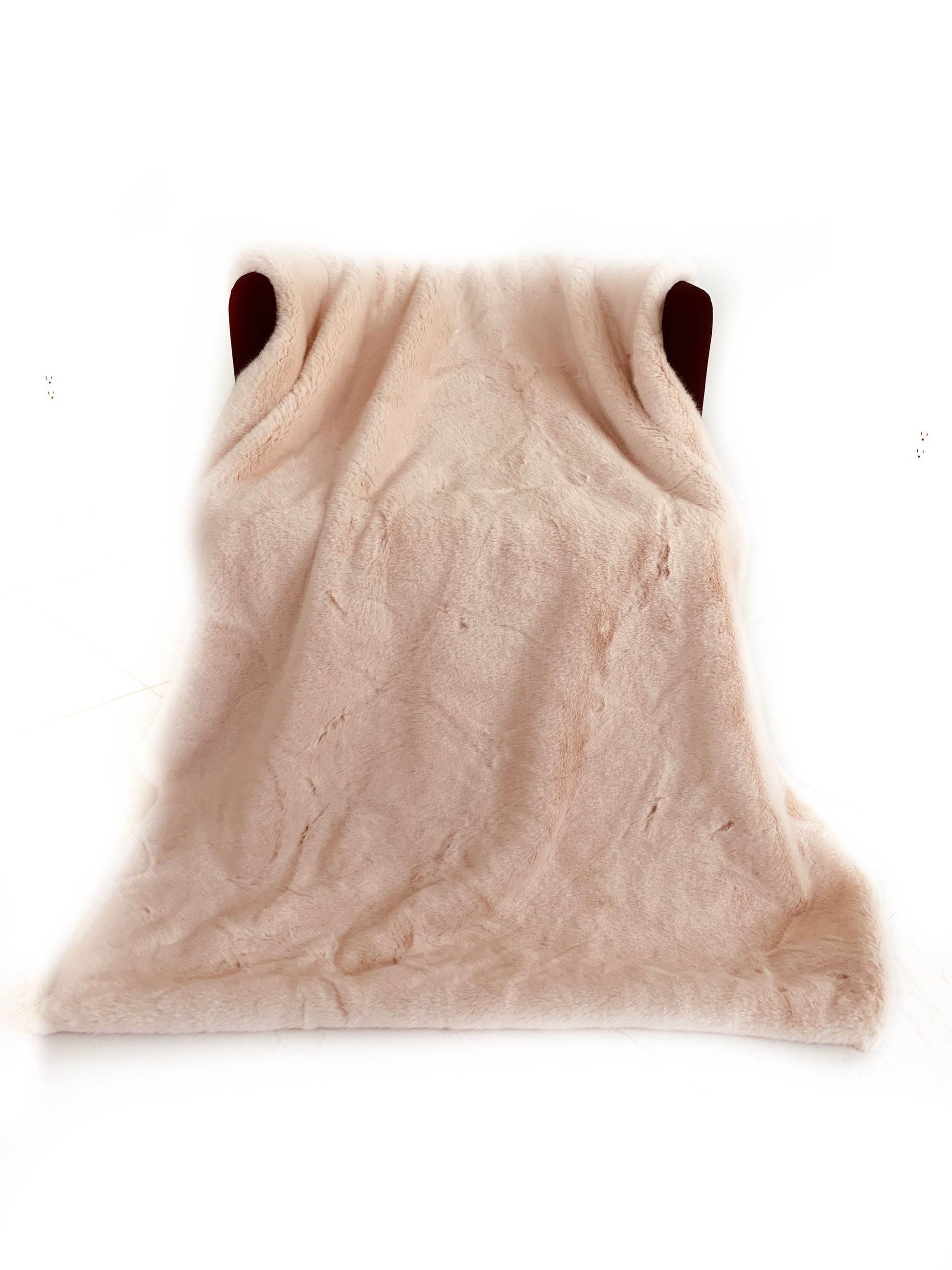 Plutus Pink Plush Faux Fur Luxury Throw Blanket - Home & Garden - Home Textile - Bedding
