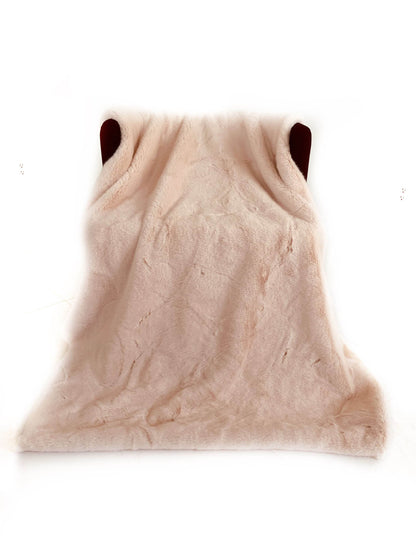 Plutus Pink Plush Faux Fur Luxury Throw Blanket - Home & Garden - Home Textile - Bedding