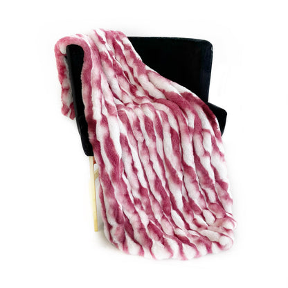 Plutus White Berry Snow Chinchilla Faux Fur Luxury Throw Blanket - Home & Garden - Home Textile - Bedding