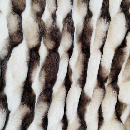 Plutus White Charcoal Snow Chinchilla Faux Fur Luxury Throw Blanket - Home & Garden - Home Textile - Bedding