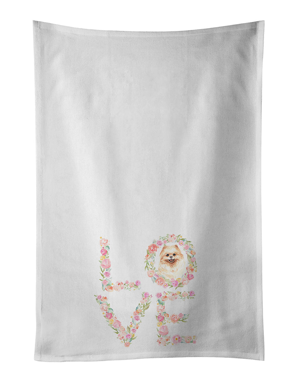 Pomeranian #2 Love Kitchen Towel Set of 2 - One Color / One Size - Home & Garden - Home Textile - Towels