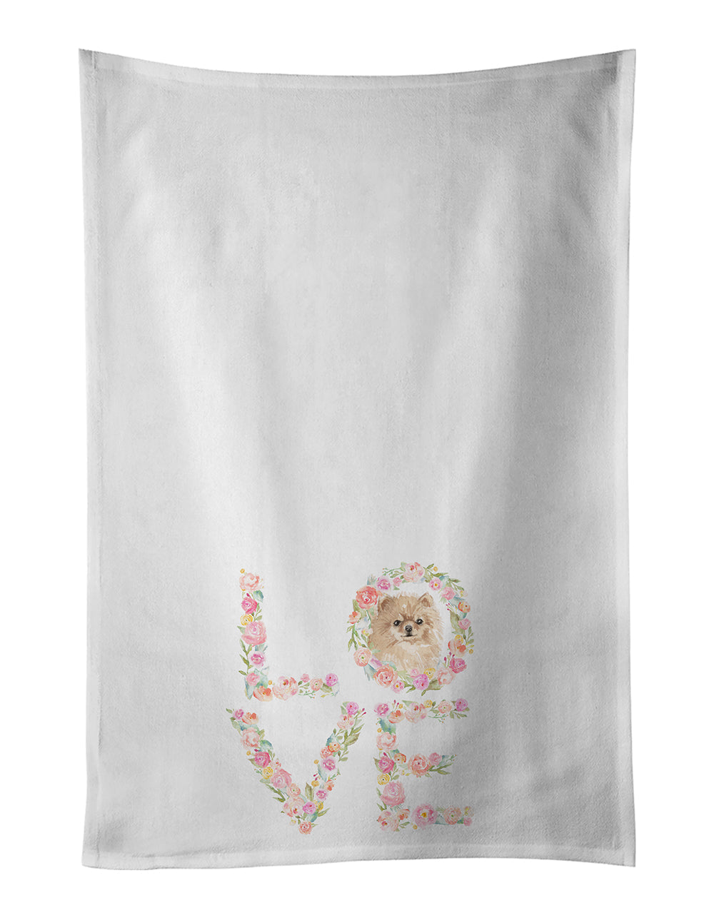 Pomeranian #3 Love Kitchen Towel Set of 2 - One Color / One Size - Home & Garden - Home Textile - Towels
