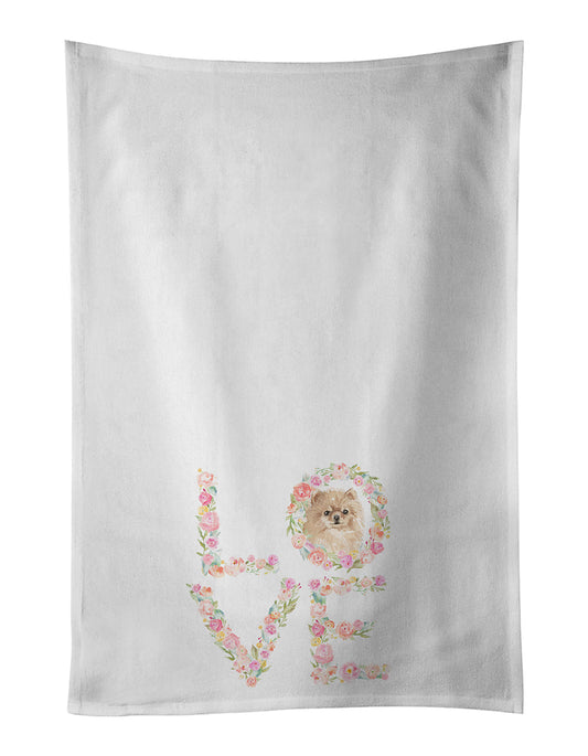 Pomeranian #3 Love Kitchen Towel Set of 2 - One Color / One Size - Home & Garden - Home Textile - Towels