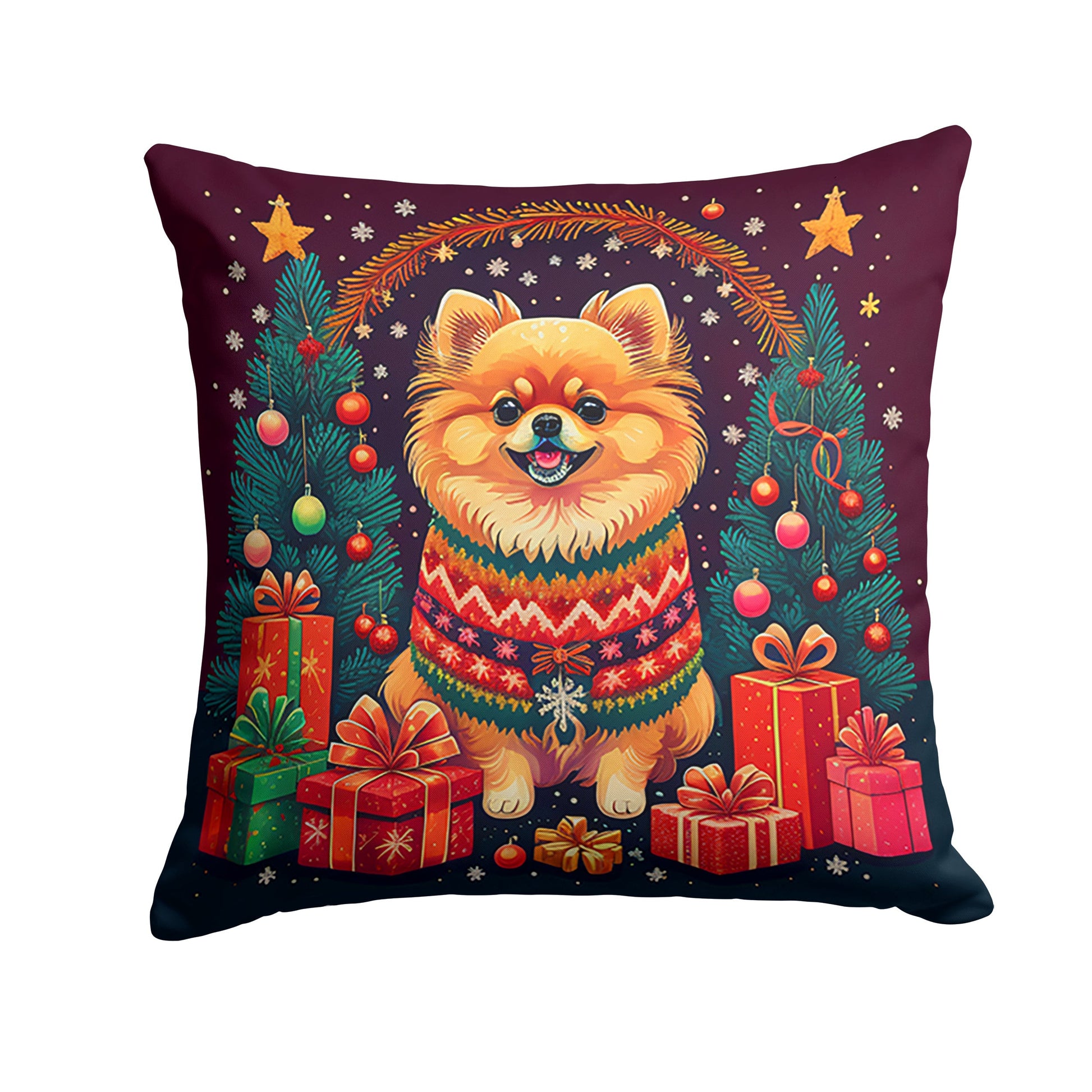 Pomeranian Christmas Throw Pillow - One Color / One Size - Home & Garden - Home Textile - Pillows