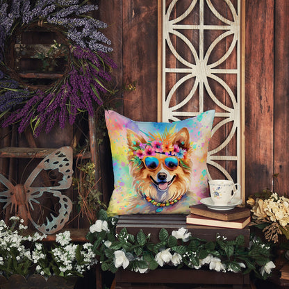 Pomeranian Hippie Dawg Throw Pillow - One Color / One Size - Home & Garden - Home Textile - Pillows