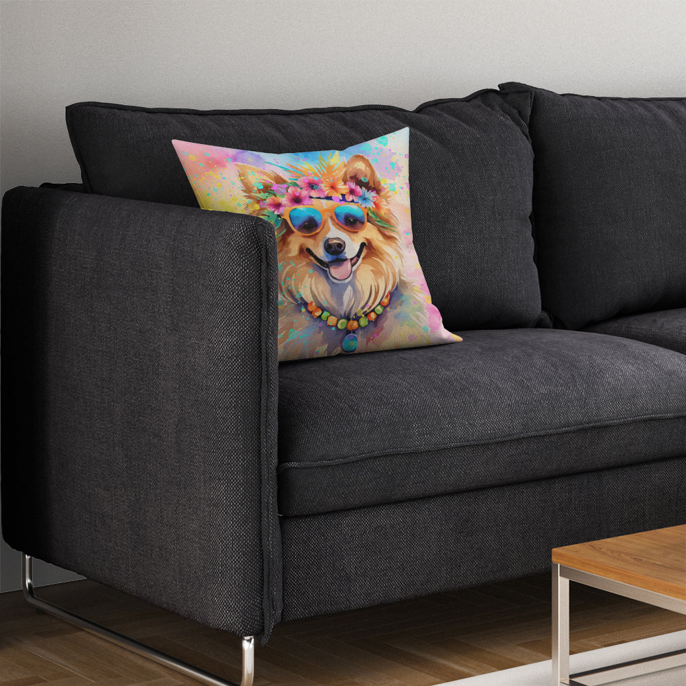 Pomeranian Hippie Dawg Throw Pillow - One Color / One Size - Home & Garden - Home Textile - Pillows