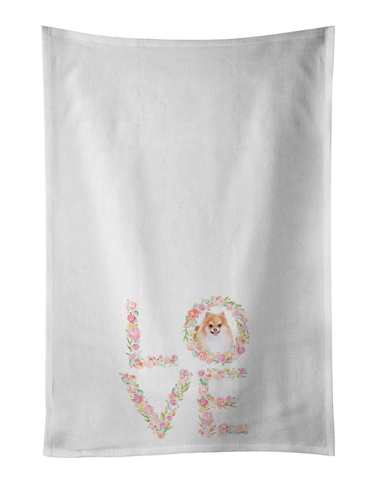 Pomeranian Love Kitchen Towel Set of 2 - One Color / One Size - Home & Garden - Home Textile - Towels