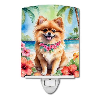 Pomeranian Luau Ceramic Night Light - One Color / One Size - Home & Garden - Home Improvement - Lights & Lighting