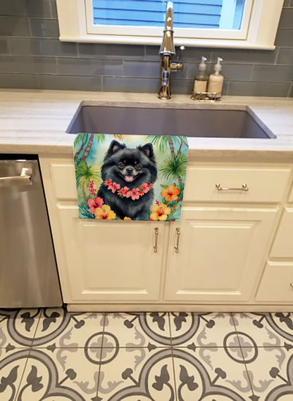Pomeranian Luau Kitchen Towel - One Color / One Size - Home & Garden - Home Textile - Towels