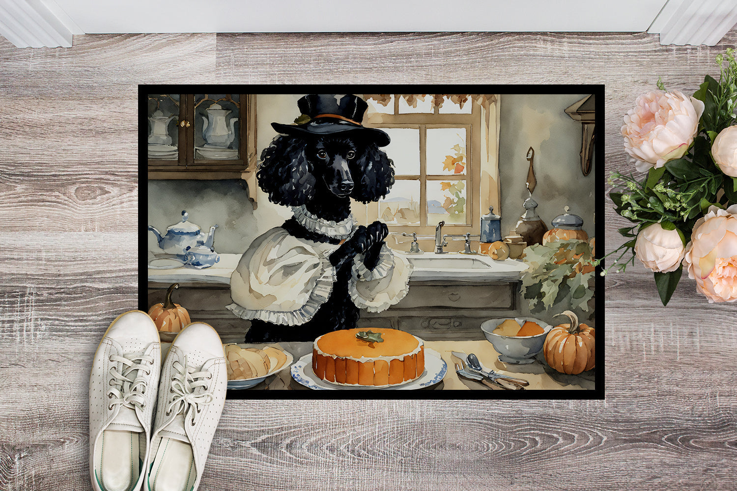 Poodle Fall Kitchen Pumpkins Doormat - One Color / One Size - Home & Garden - Home Textile - Carpets & Rugs