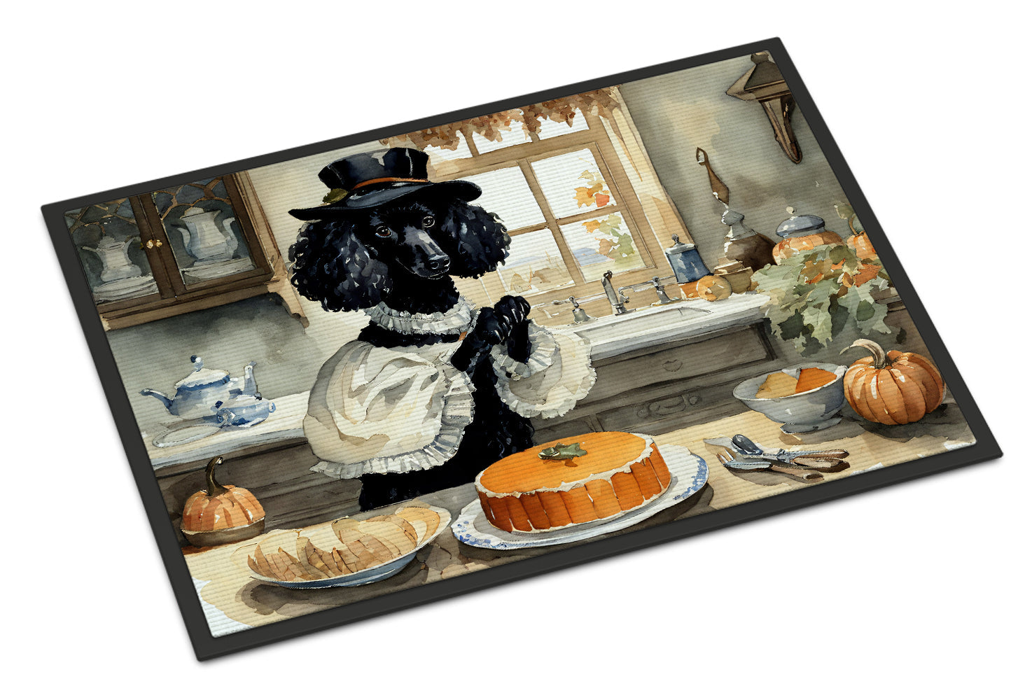 Poodle Fall Kitchen Pumpkins Doormat - One Color / One Size - Home & Garden - Home Textile - Carpets & Rugs