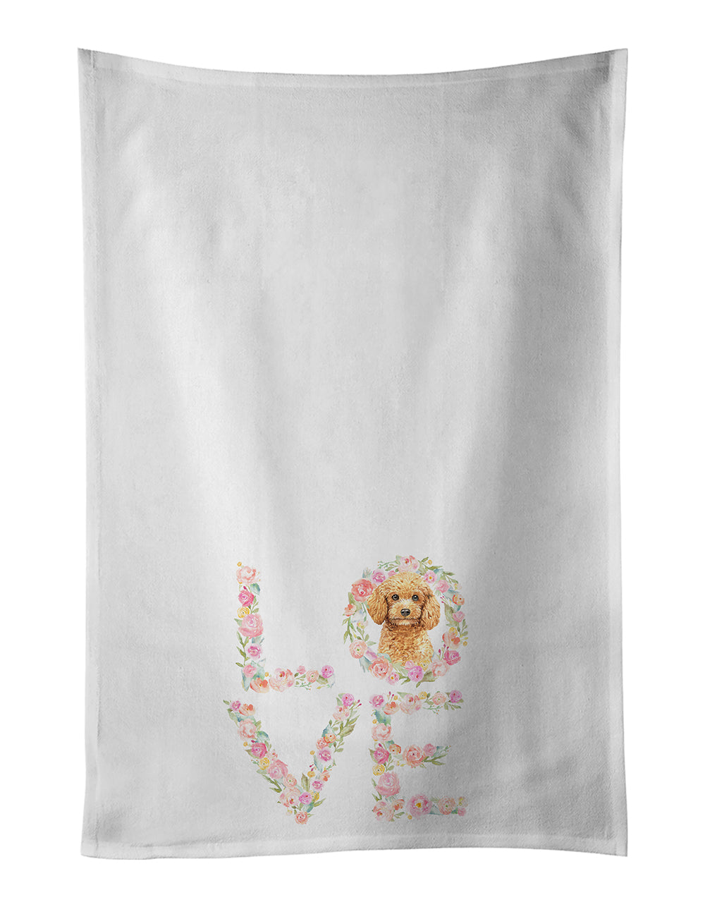 Poodle Love Kitchen Towel Set of 2 - One Color / One Size - Home & Garden - Home Textile - Towels
