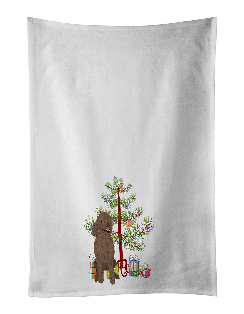 Poodle Standard Brown Christmas Kitchen Towel Set of 2 - One Color / One Size - Home & Garden - Home Textile - Towels