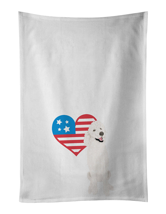 Poodle Standard White Patriotic Kitchen Towel Set of 2 - One Color / One Size - Home & Garden - Home Textile - Towels