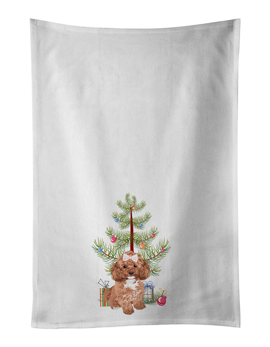 Poodle Toy Red Christmas Kitchen Towel Set of 2 - One Color / One Size - Home & Garden - Home Textile - Towels