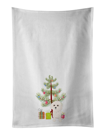 Poodle Toy White Christmas Kitchen Towel Set of 2 - One Color / One Size - Home & Garden - Home Textile - Towels