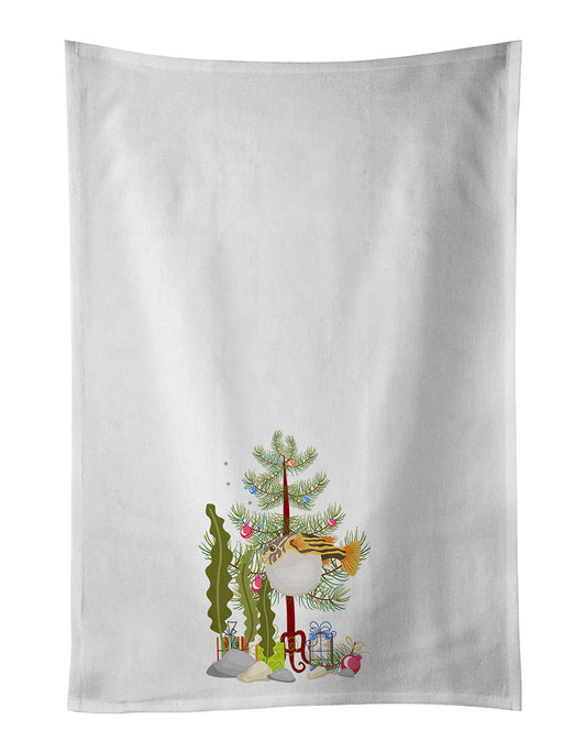 Puffer Fish Merry Christmas Kitchen Towel Set of 2 - One Color / One Size - Home & Garden - Home Textile - Towels