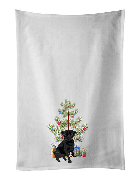 Pug Black #2 Christmas Kitchen Towel Set of 2 - One Color / One Size - Home & Garden - Home Textile - Towels