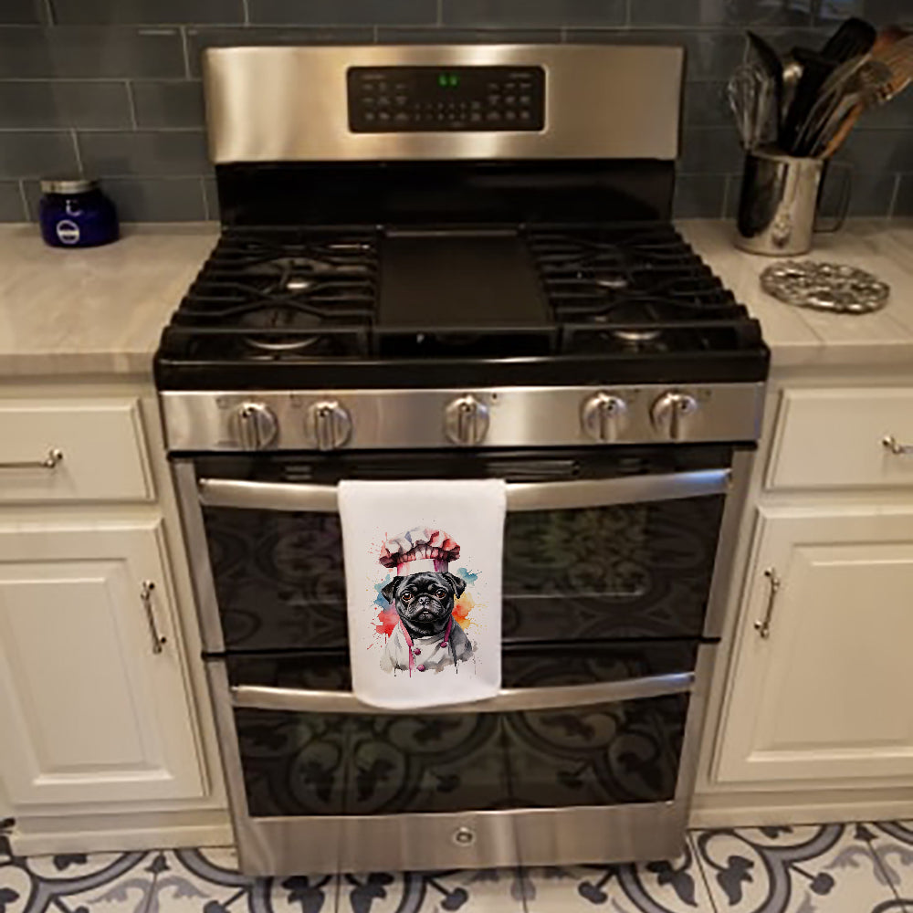 Pug Chef Kitchen Towel Set of 2 - One Color / One Size - Home & Garden - Home Textile - Towels