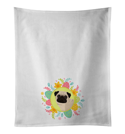 Pug Easter Kitchen Towel Set of 2 - One Color / One Size - Home & Garden - Home Textile - Towels