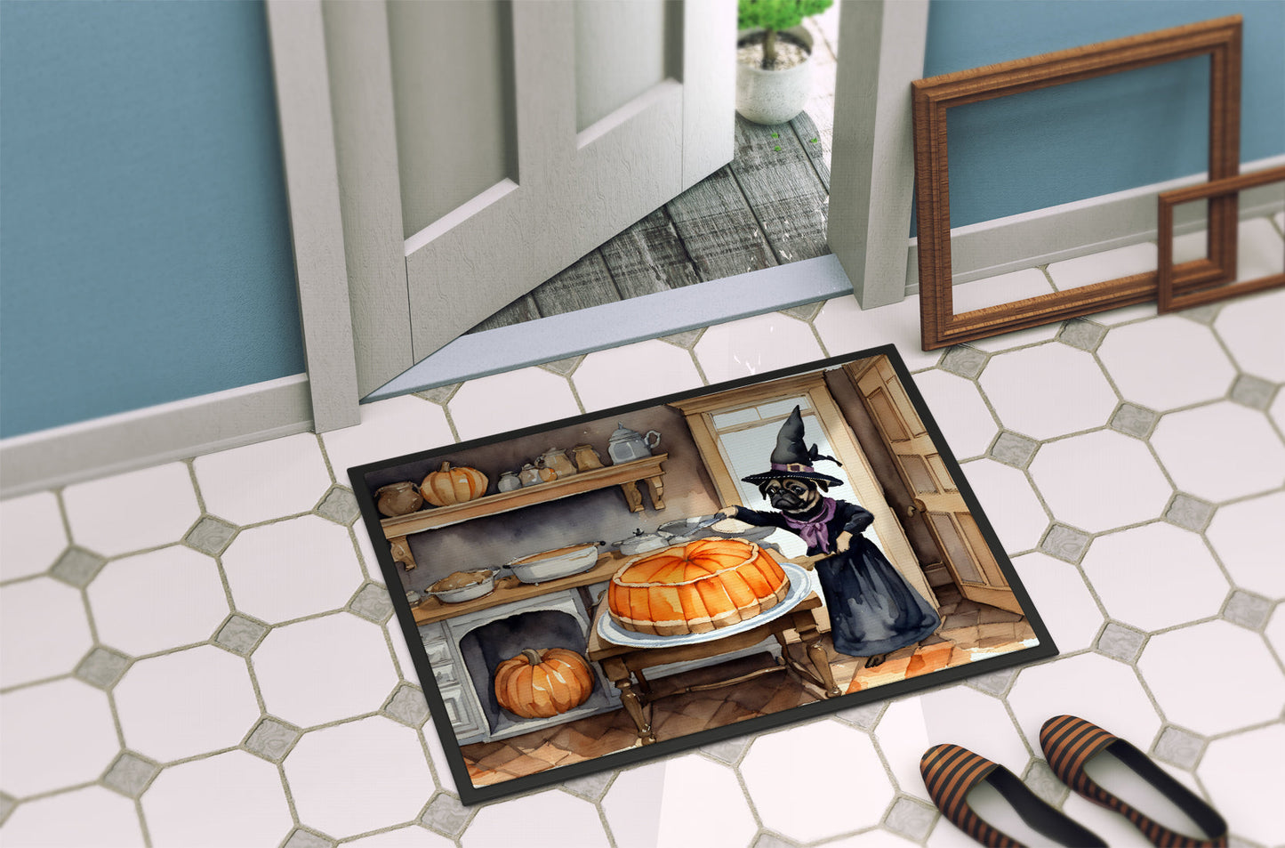 Pug Fall Kitchen Pumpkins Doormat - One Color / One Size - Home & Garden - Home Textile - Carpets & Rugs