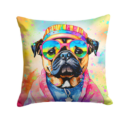 Pug Hippie Dawg Throw Pillow - One Color / One Size - Home & Garden - Home Textile - Pillows