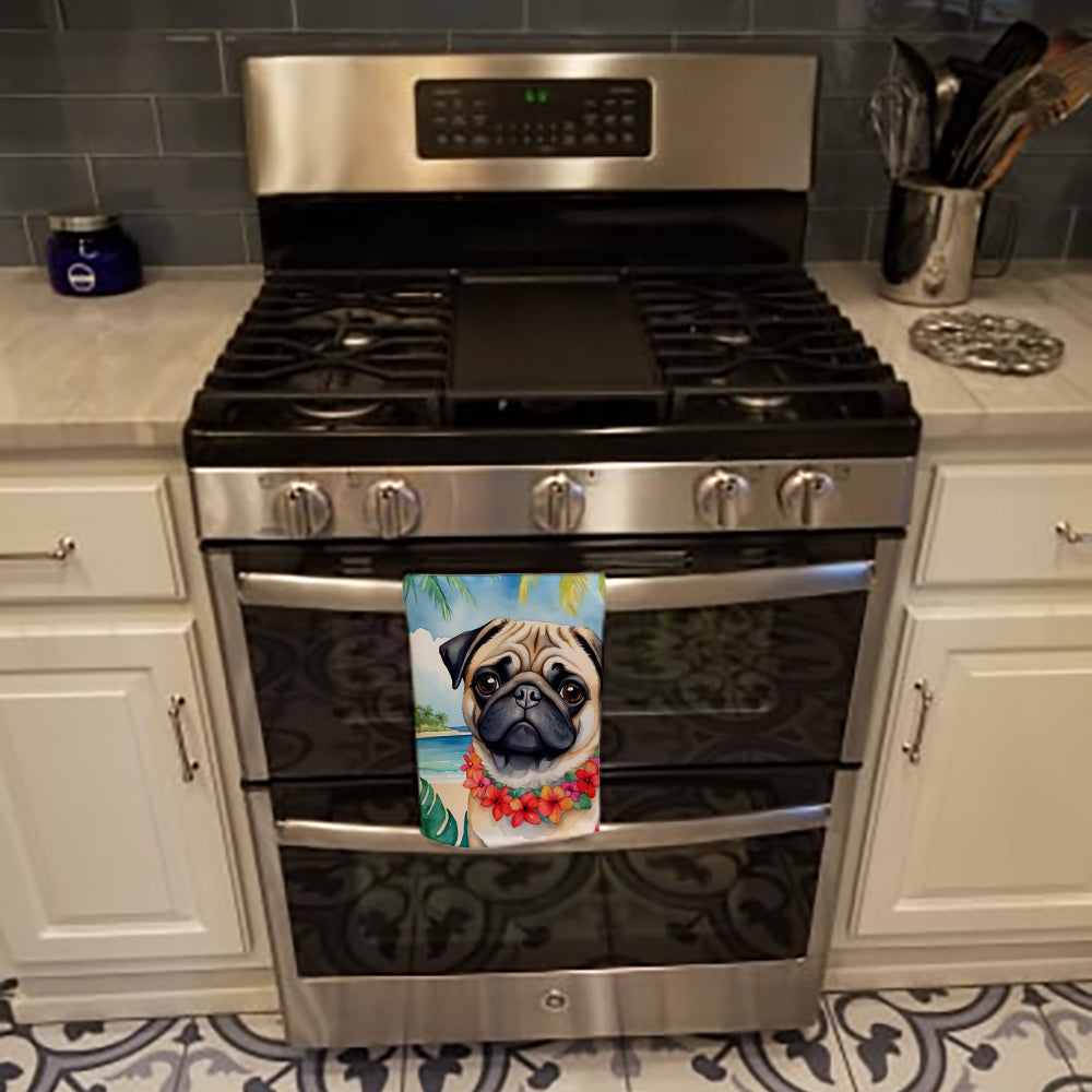 Pug Luau Kitchen Towel - One Color / One Size - Home & Garden - Home Textile - Towels