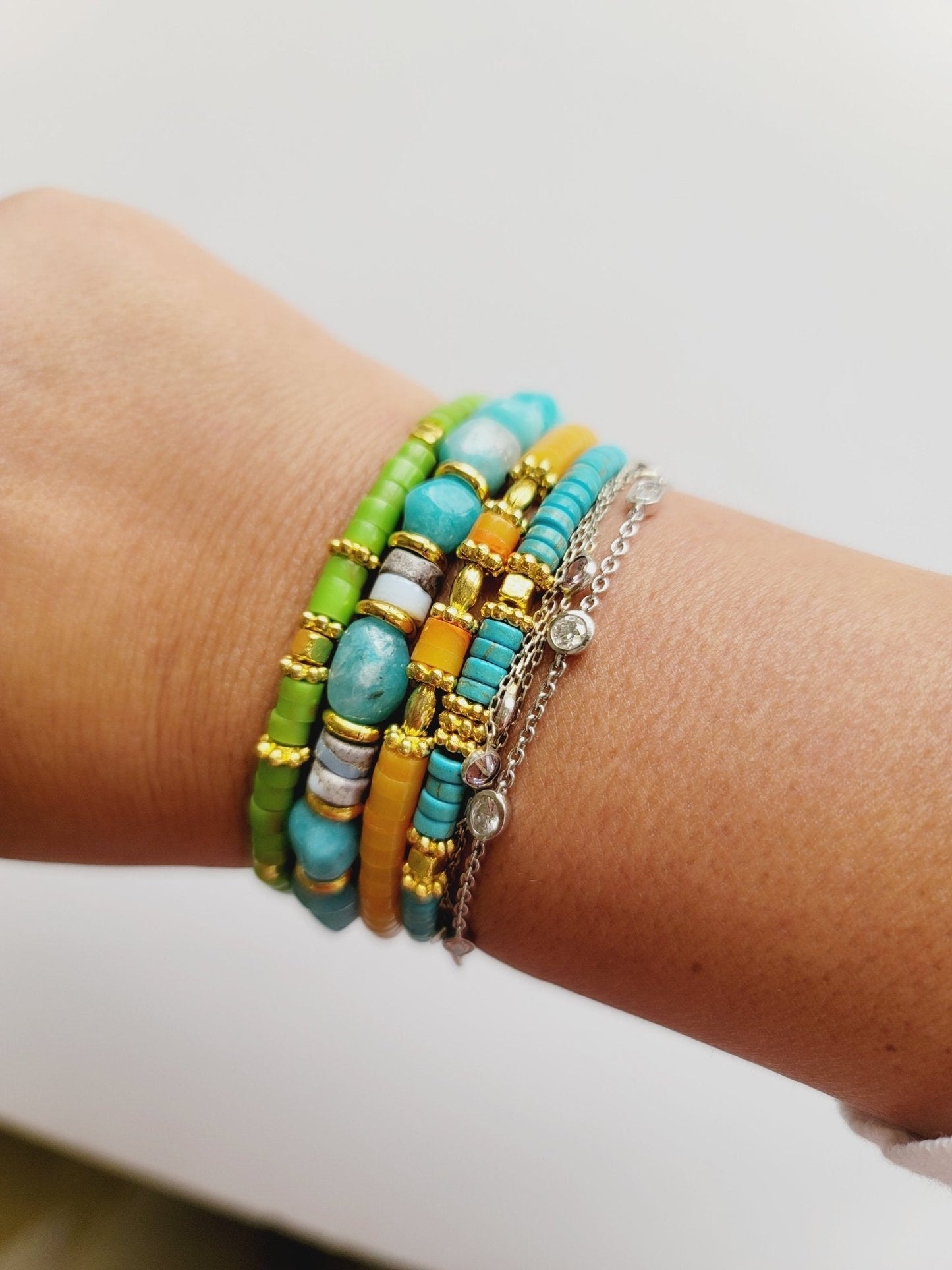 Rainbow Gemstone Bracelets - Jewelry & Accessories - Bracelets & Bangles - Strand Bracelets