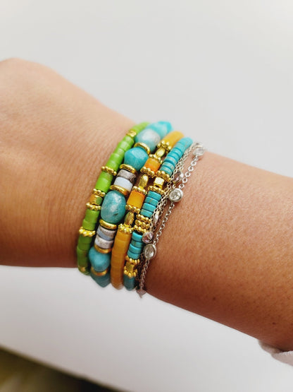 Rainbow Gemstone Bracelets - Jewelry & Accessories - Bracelets & Bangles - Strand Bracelets