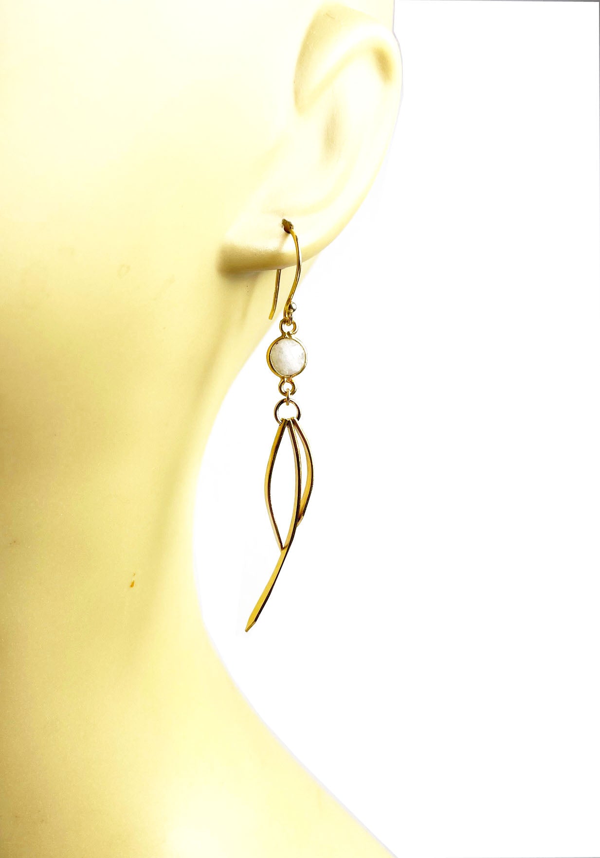 Rainbow Moonstone Dangle Earrings - One Color / One Size - Jewelry & Accessories - Fine Jewelry - Earrings