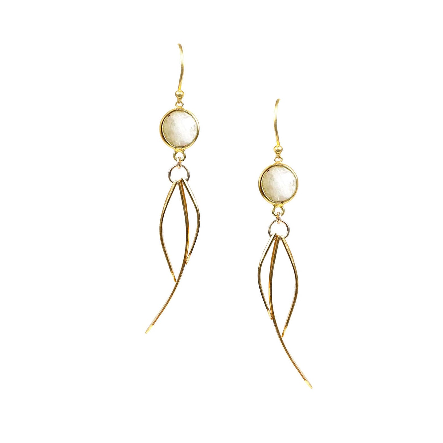 Rainbow Moonstone Dangle Earrings - One Color / One Size - Jewelry & Accessories - Fine Jewelry - Earrings
