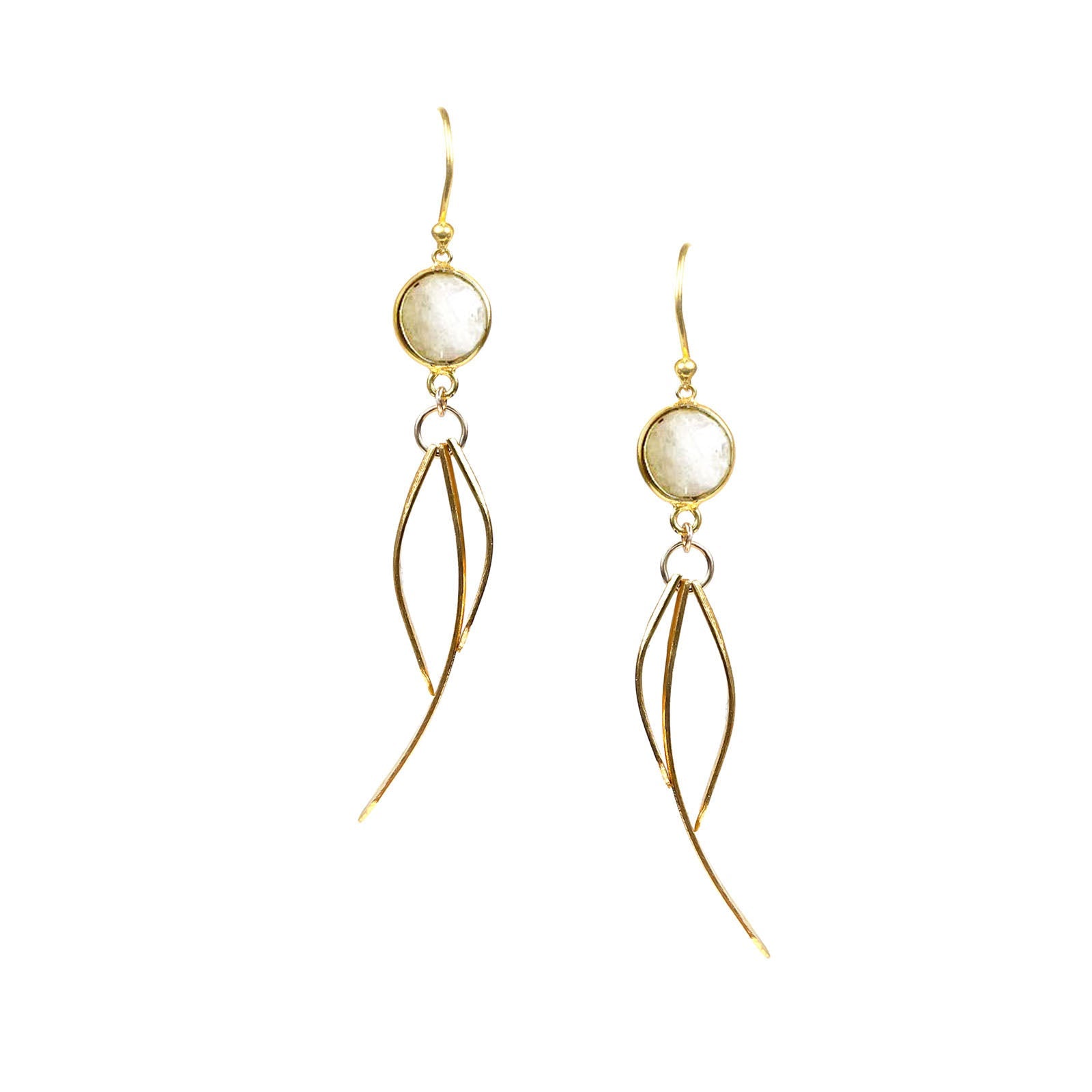Rainbow Moonstone Dangle Earrings - One Color / One Size - Jewelry & Accessories - Fine Jewelry - Earrings