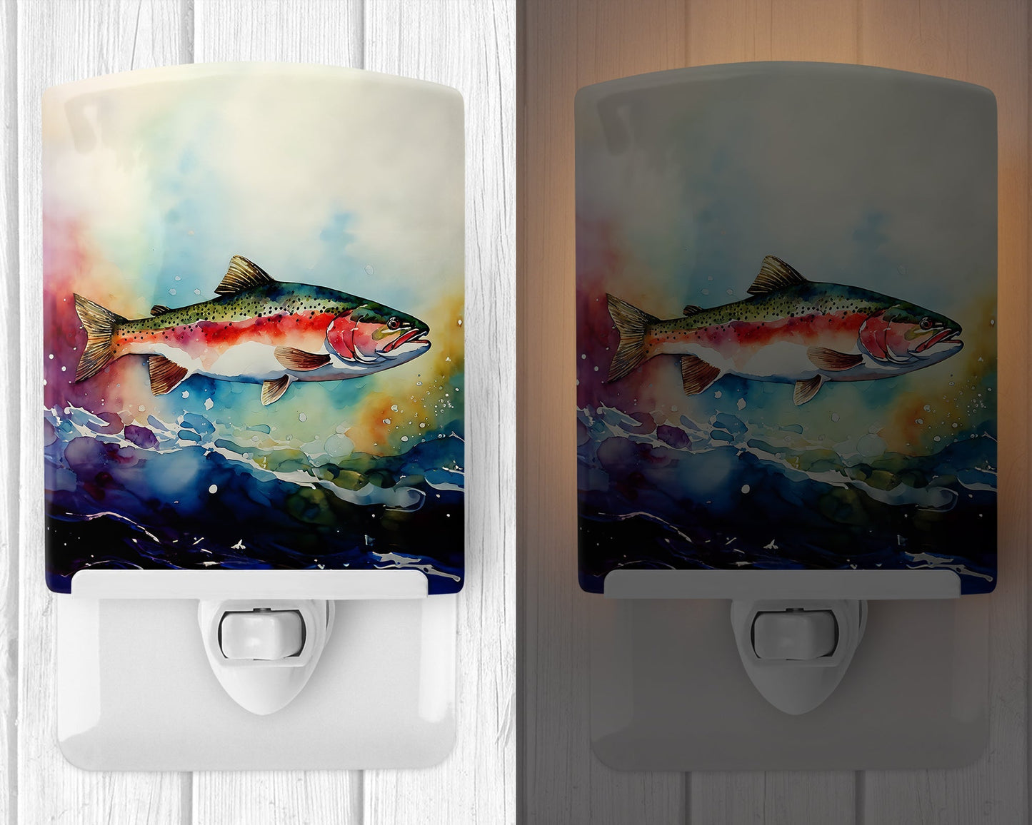 Rainbow Trout Ceramic Night Light - One Color / One Size - Home & Garden - Home Improvement - Lights & Lighting - Night