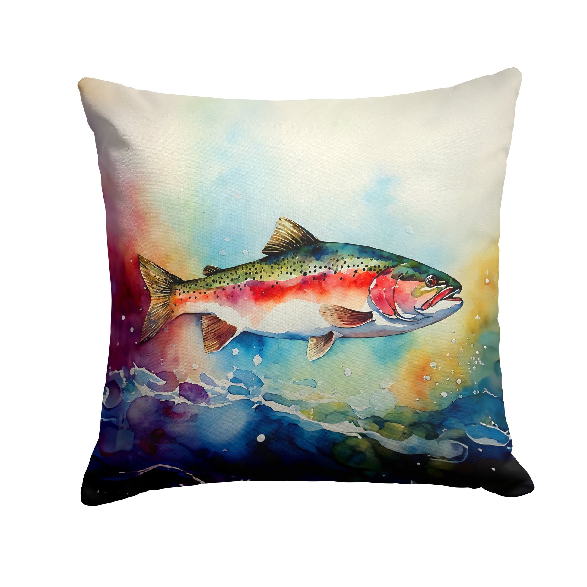Rainbow Trout Throw Pillow - One Color / One Size - Home & Garden - Home Textile - Pillows