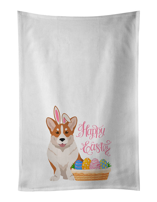 Red Cardigan Corgi Easter Kitchen Towel Set of 2 - One Color / One Size - Home & Garden - Home Textile - Towels