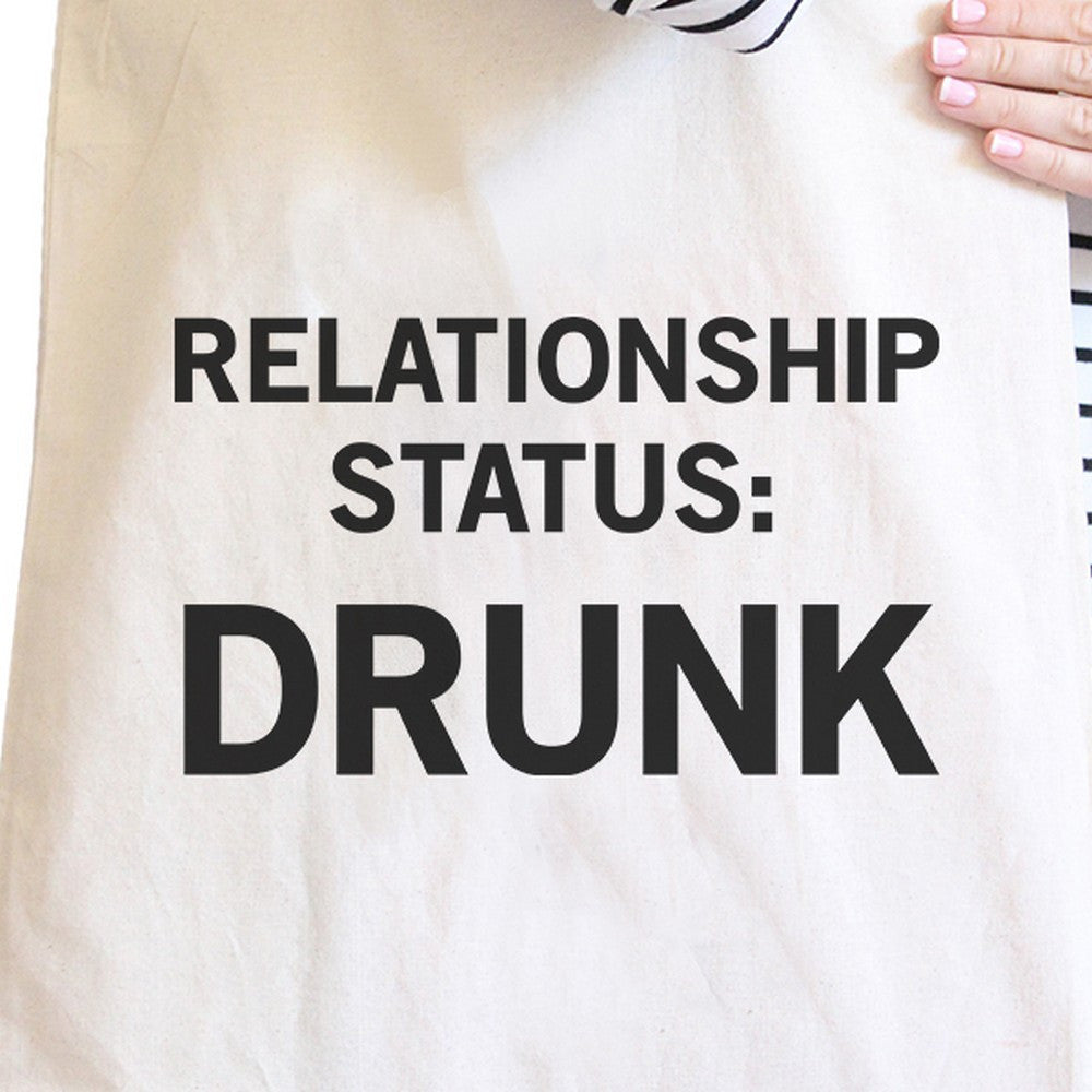 Relationship Status Funny Graphic Canvas Bag Witty Quote Tote - One Color / One Size - Bags & Luggage - Women’s Bags