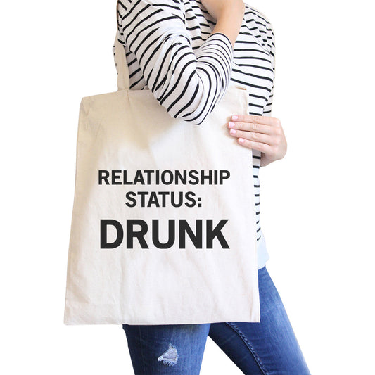 Relationship Status Funny Graphic Canvas Bag Witty Quote Tote - One Color / One Size - Bags & Luggage - Women’s Bags